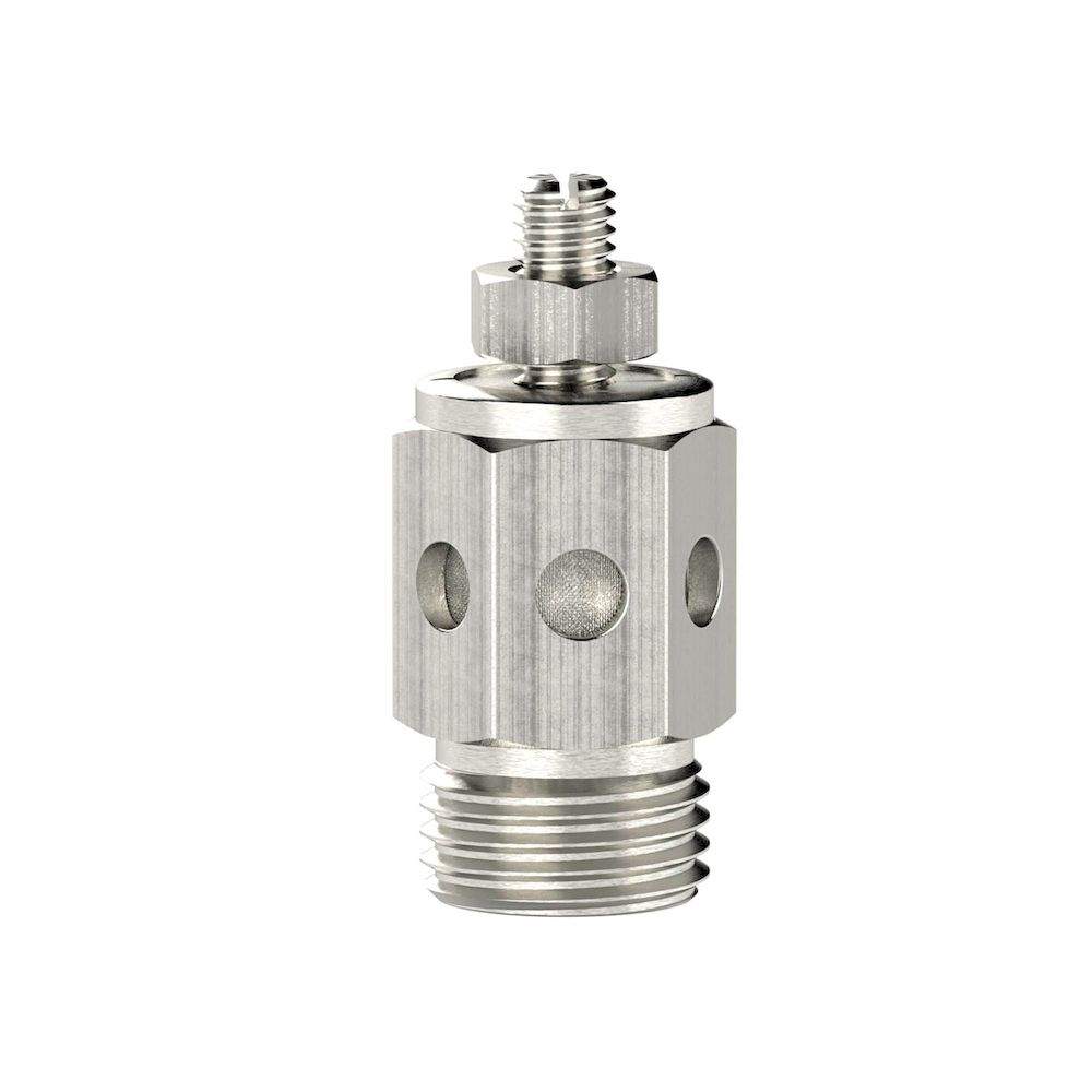 Riegler 156524. Schalldämpfer, Dämpferelement gesintert,ES-Gehäuse,einst.bar,G1/8