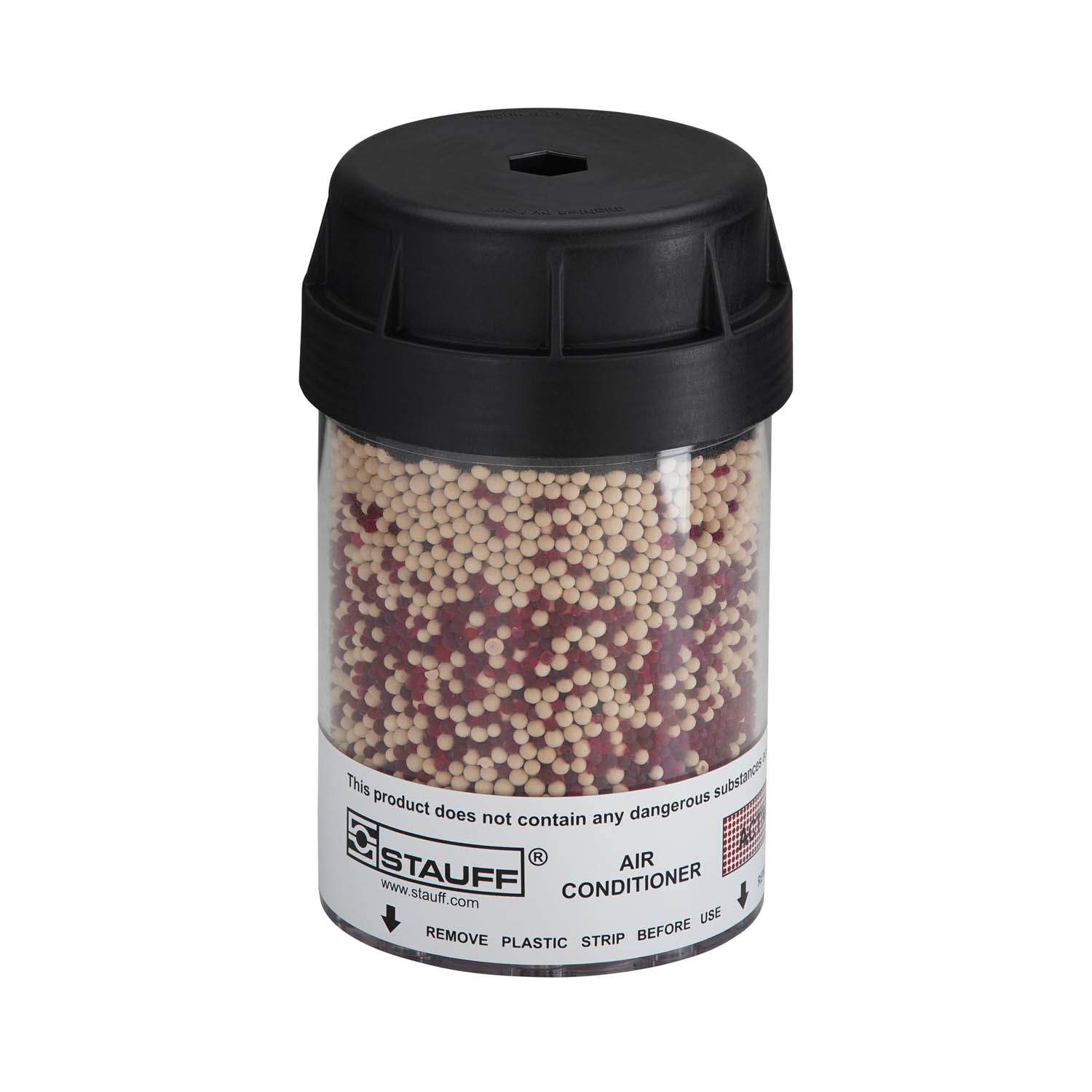Stauff 6100241865. Luftfilter und Luftentfeuchter (Kompakte Ausführung) Standard-Trocknermaterial 25% Silicagel und 75% Molekularsieb Durchmesser 129 mm Baulänge 204,5 mm Innengewinde G1-1/4 BSP mit Rückschlagventilen