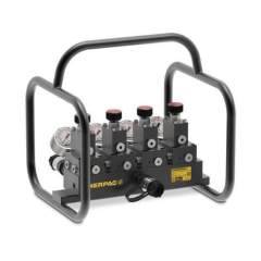 Enerpac SFM41, Split Flow Hydraulic Manifold with Gauges and Frame, For Single-Acting Cylinders