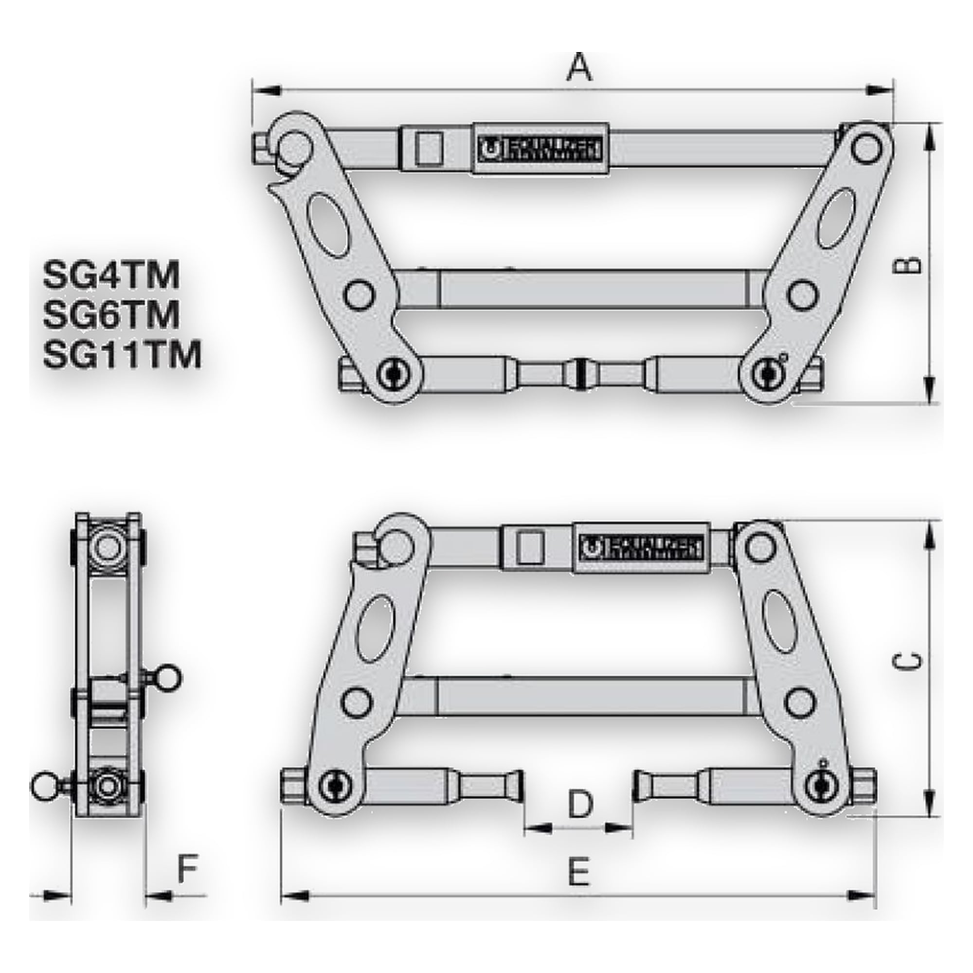 Mechanischer Secure-Grip Flanschspreizer-Satz, 110 kN, max. 90 mm - Enerpac SG11TMSTD