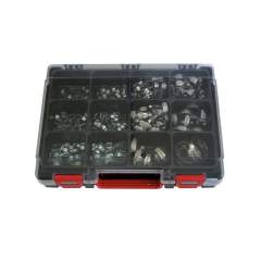 Riegler 131535.Plastic assortment box hose clamps, reduced assortment