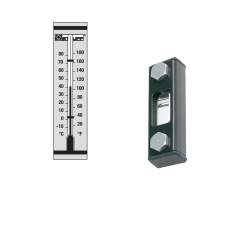 Stauff 1910000557. Optischer Niveauanzeiger Typ SNA-076 Nenngröße: 76 mm / 2.99 in Gehäuse: Stahl, pulverbesch. Schauglas: Polyamid (PA) Skalenplatte: PVC Dichtungen: NBR Skalenplatte mit STAUFF Logo Rotes Thermometerrohr Skala < 80°C Hohlschrauben M10