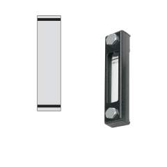 Stauff 1910000095. Visual Level Gauge Type SNA-127 Nom. Size: 127 mm / 5.00 in Housing: Steel, coated Sight Tube: Polyamide (PA) Scale Plate: PVC Sealings: FKM/FPM Neutral Scale Plate Without Thermometer Banjo Bolts M12