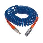 Riegler 144365. Spiralschlauch-Stahlkupplung-Set, PU, Schlauch-ø 9,5x6,3, 10,0 m