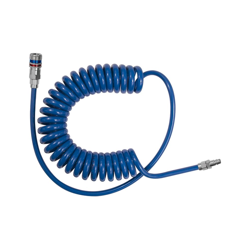 Riegler 113490.Spiral hose coupling set, PUR, Hose Ø 10x6.5, Length 8.0 m