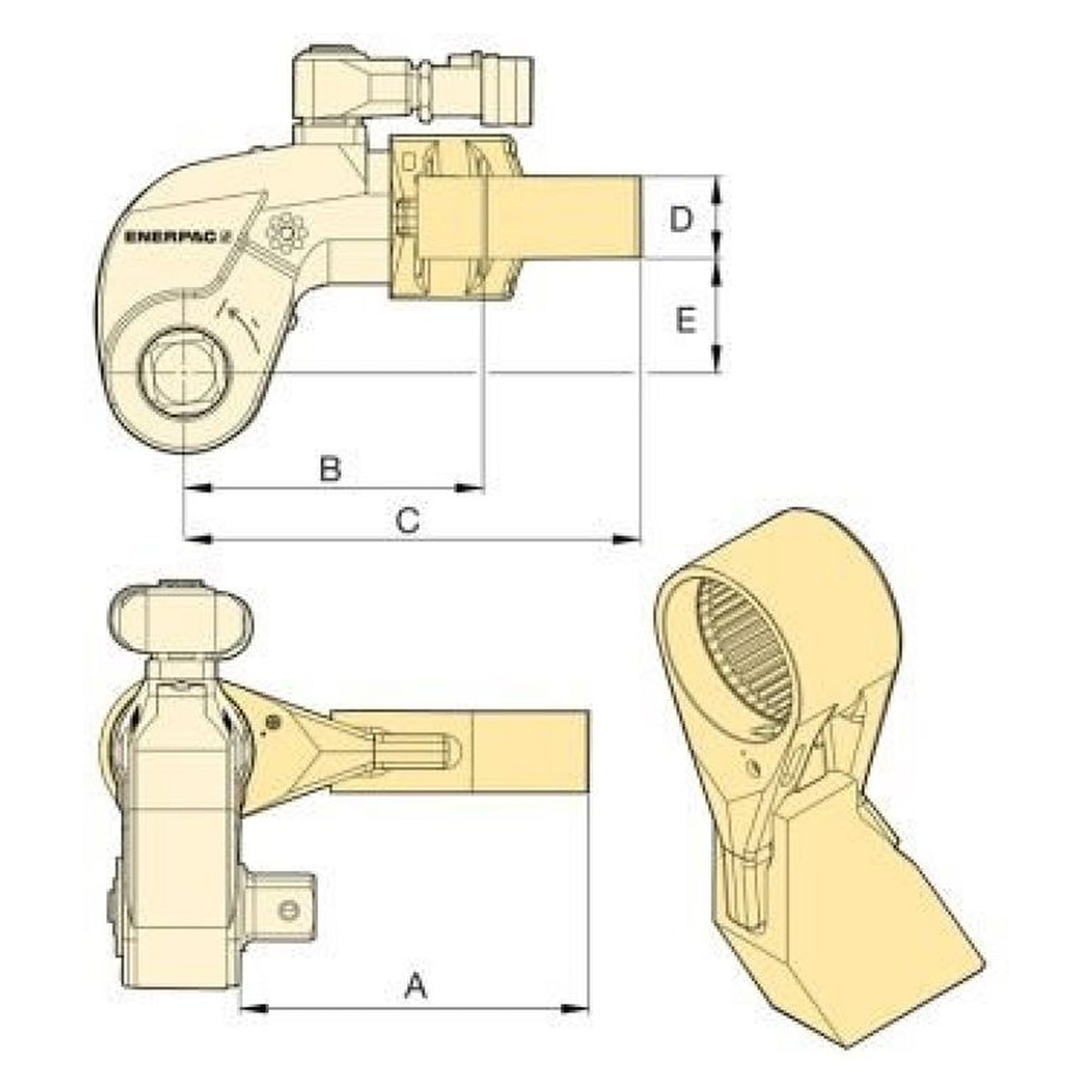 Erweiterter Abstützarm, für S25000X X-Edition Drehmomentschlüssel - Enerpac SRS2501X