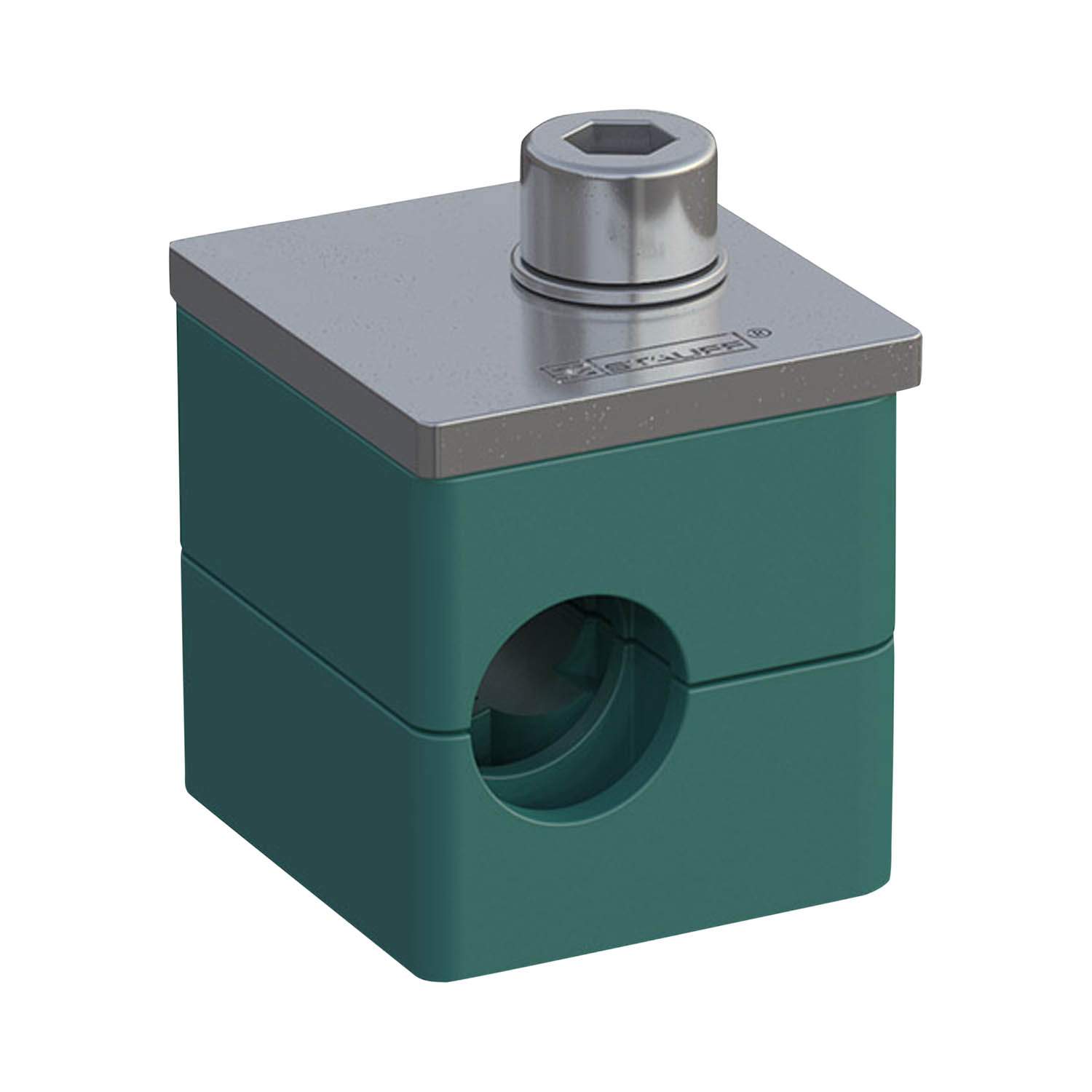 Stauff 1110002310. Clamp Assembly Standard Series Size 1 Ø6mm Polypropylene W3 Cover Plate, Socket Cap Screw Profiled, with Initial Tension