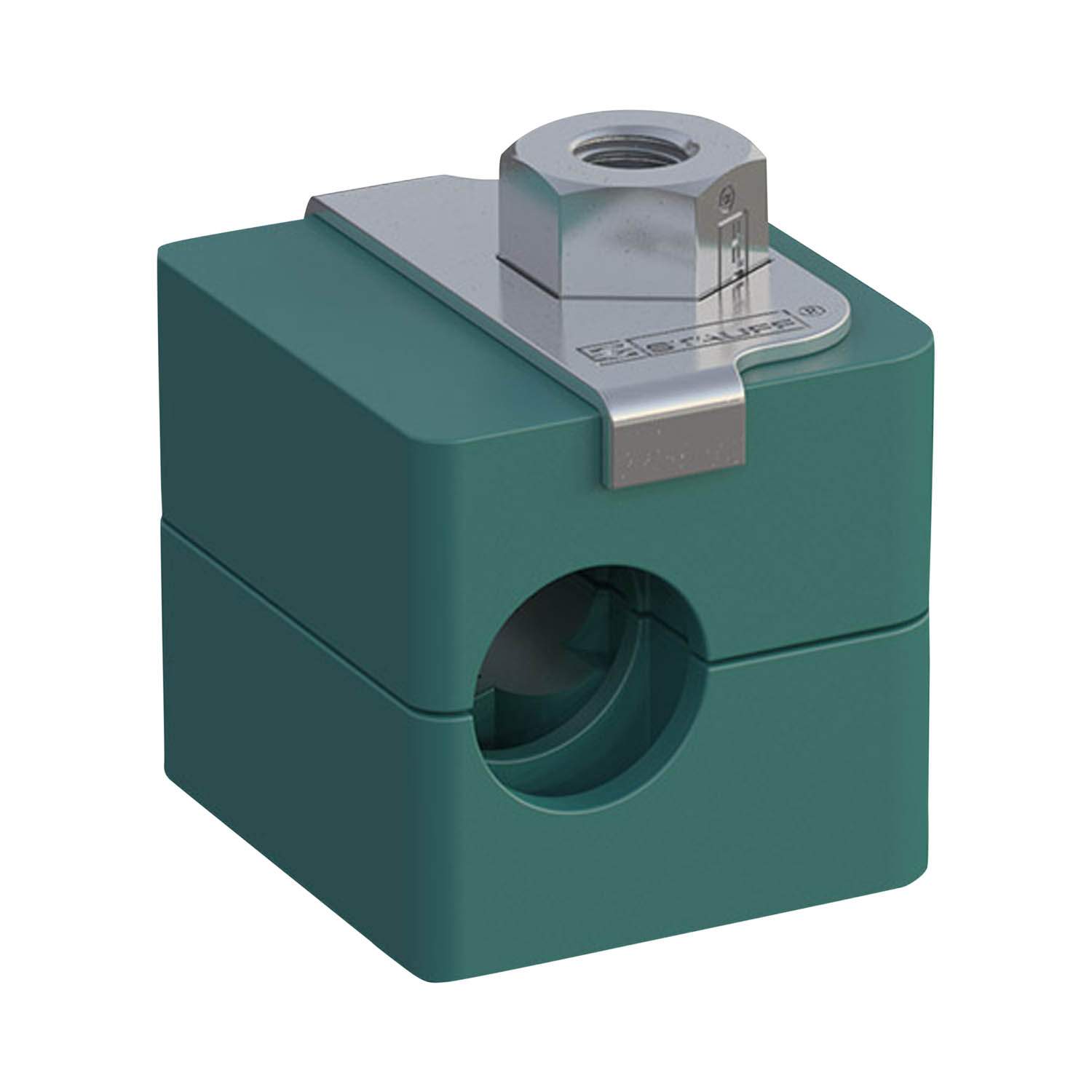 Stauff 1110002363. Clamp Assembly Standard Series Size 1 Ø6mm Polypropylene W3 Safety Plate, Stacking Bolt Profiled, with Initial Tension