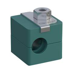 Stauff 1110002367. Komplettschelle Standard-Baureihe Gr. 1 Ø10mm Polypropylen W3 SI-Platte, AF-Schraube gerippt, mit Vorspannung