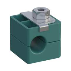 Stauff 1110009001. Komplettschelle Standard-Baureihe Gr. 1 Ø10mm Polypropylen W5 SI-Platte, AF-Schraube glatt, ohne Vorspannung