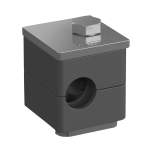 Stauff 1110001833. Clamp Assemblies Standard Series Size 1 Ø10mm Polyamide W3 Profiled, with Initial Tension Hexagon Ral Nut Cover Plate, Hex Head Bolt