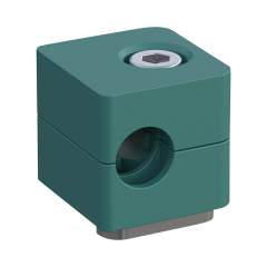 Stauff 1110001564. Komplettschelle Standard-Baureihe Gr. 1 Ø6mm Polypropylen W5 gerippt, mit Vorspannung Tragschienenmutter IS-Schraube