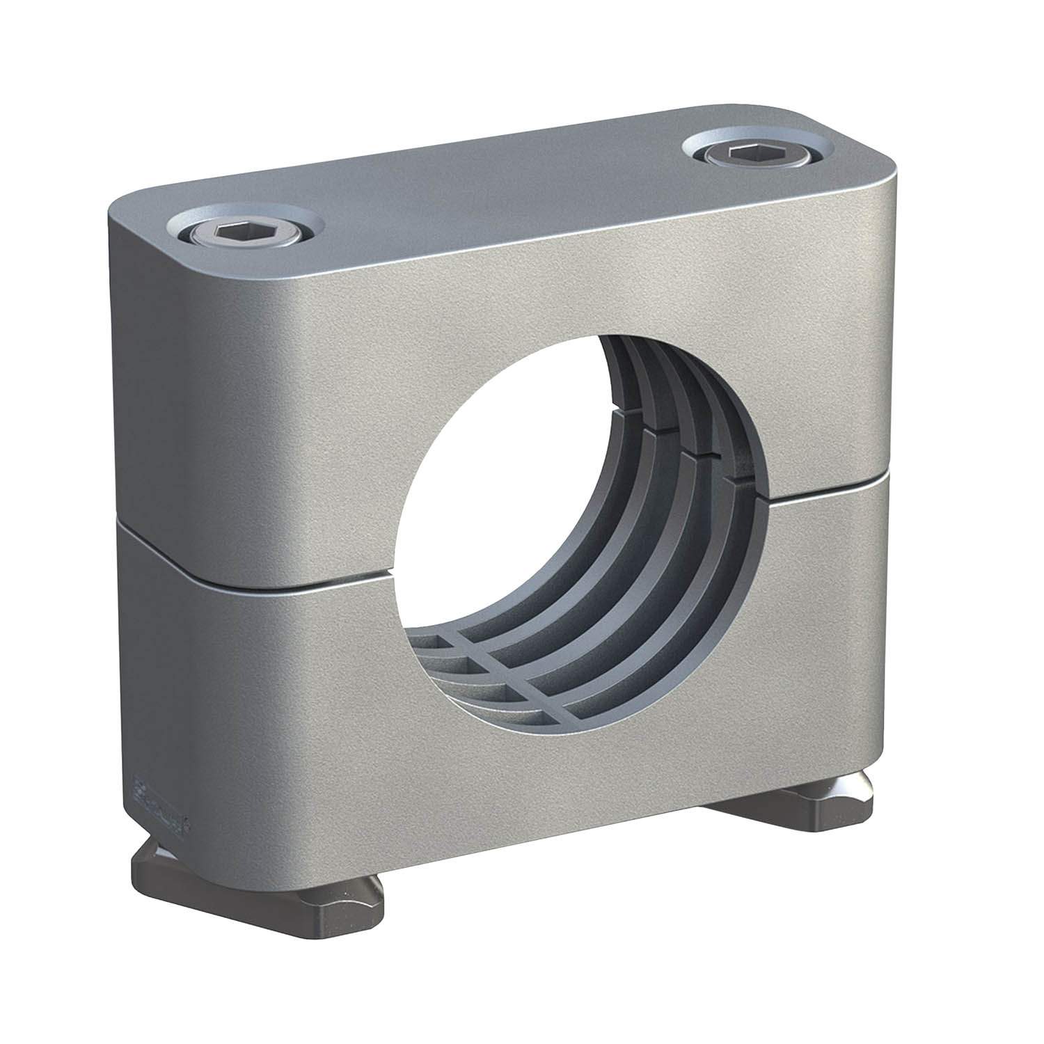 Stauff 1110008619. Komplettschelle Standard-Baureihe Gr. 3 Ø22mm Aluminium W5 IS-Schraube Tragschienenmutter