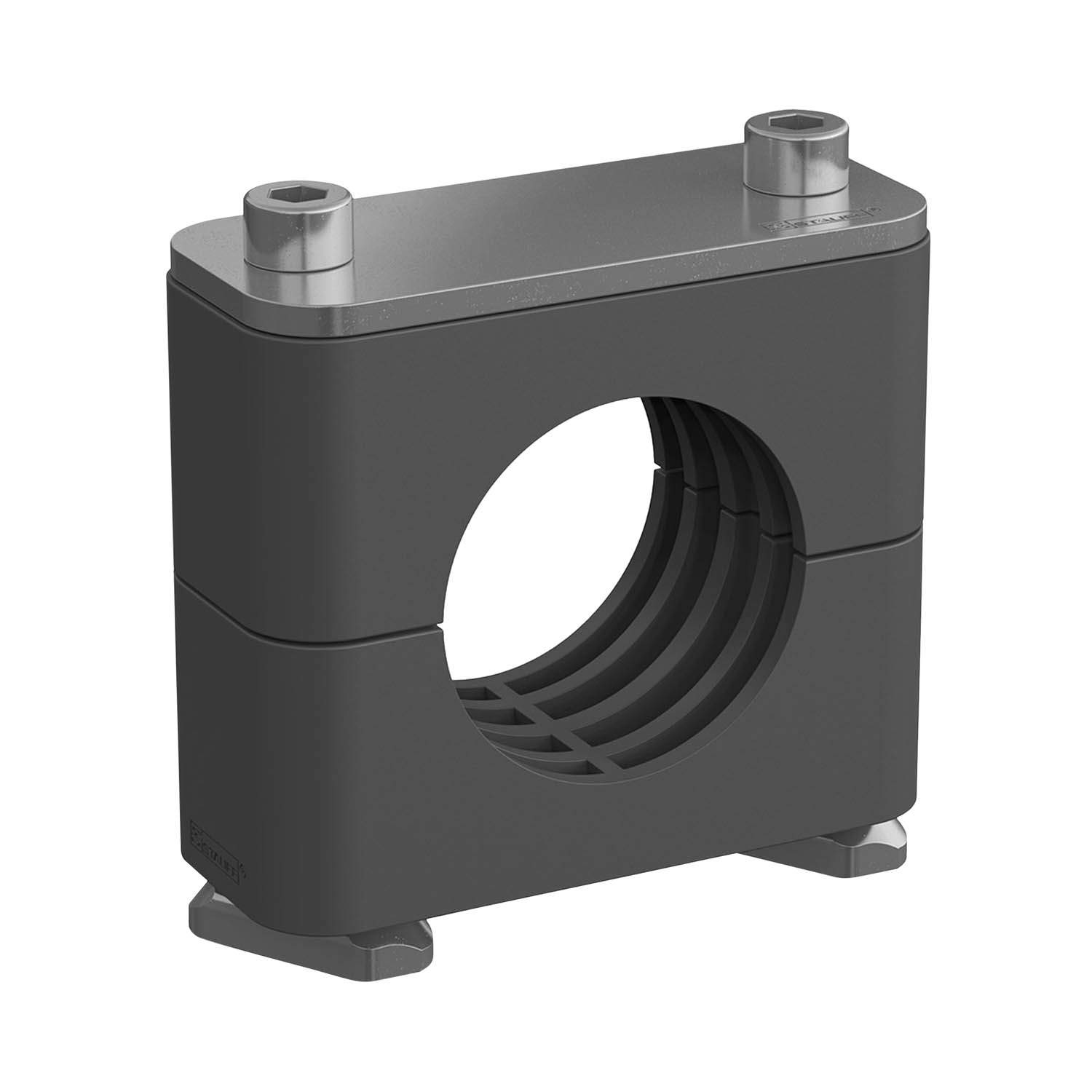 Stauff 1110007670. Komplettschelle Standard-Baureihe Gr. 3 Ø22mm Polyamid W5 Deckpl., IS-Schraube Tragschienenmutter