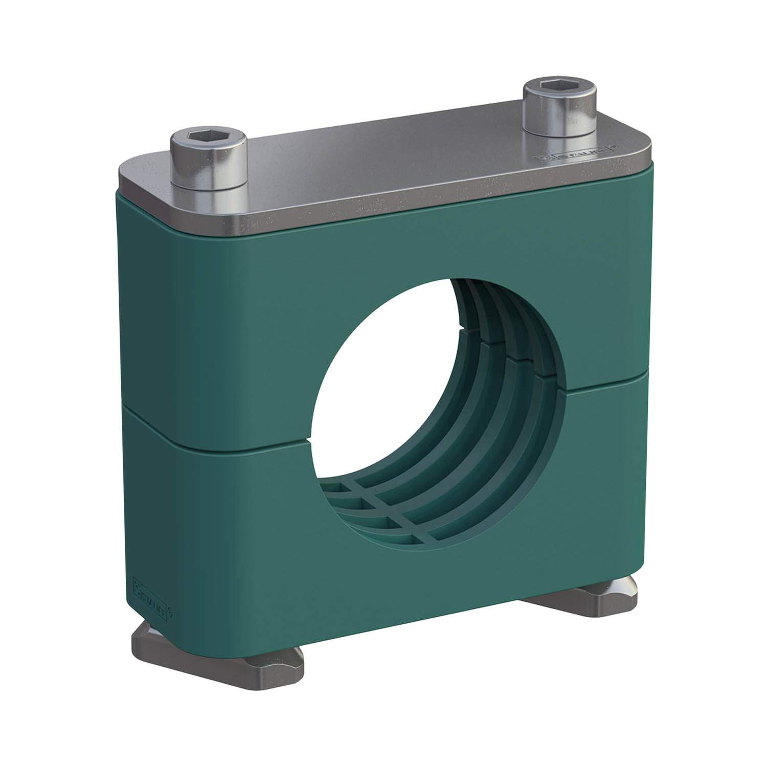 Stauff 1110015402. Komplettschelle Standard-Baureihe Gr. 3 Ø25mm Polypropylen W3 Deckpl., IS-Schraube Tragschienenmutter