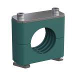 Stauff 1110027075. Clamp Assemblies Standard Series Size 7 Ø60,3mm Polypropylene W3 Cover Plate, Socket Cap Screw Hexagon Rail Nut