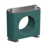 Stauff 1110015511. Komplettschelle Standard-Baureihe Gr. 4 Ø30mm Polypropylen W5 Deckpl., AS-Schraube Tragschienenmutter