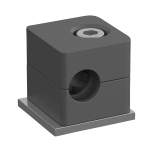 Stauff 1110000620. Clamp Assemblies Standard Series Size 1 Ø9,5mm Polyamide W10 Profiled, with Initial Tension Weld Plate, short Socket Cap Screw