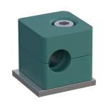 Stauff 1110014248. Clamp Assemblies Standard Series Size 1 Ø9,5mm Polypropylene W4 Socket Cap Screw Weld Plate, short
