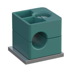 Stauff 1110004923. Komplettschelle Standard-Baureihe Gr. 1 Ø6mm Polypropylen W10 Schlitzschraube Anschweißpl., kurz