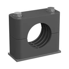 Stauff 1110000742. Clamp Assemblies Standard Series Size 1a Ø6mm Polyamide W10 Profiled, with Initial Tension Weld Plate, short Insert, Hex Head Bolt