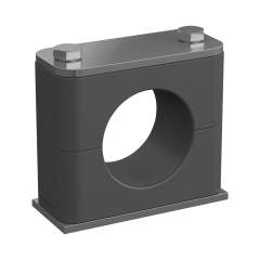 Stauff 1110012944. Komplettschelle Standard-Baureihe Gr. 1a Ø8mm Polyamid W5 Deckpl., AS-Schraube Anschweißpl., kurz