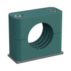 Stauff 1110000557. Komplettschelle Standard-Baureihe Gr. 1a Ø6mm Polypropylen W10 Anschweißpl., kurz IS-Schraube gerippt, mit Vorspannung