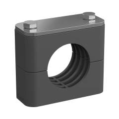 Stauff 1110008876. Clamp Assembly Standard Series Size 5 Ø34mm Polyamide W5 Cover Plate, Hex Head Bolt Profiled, with Initial Tension