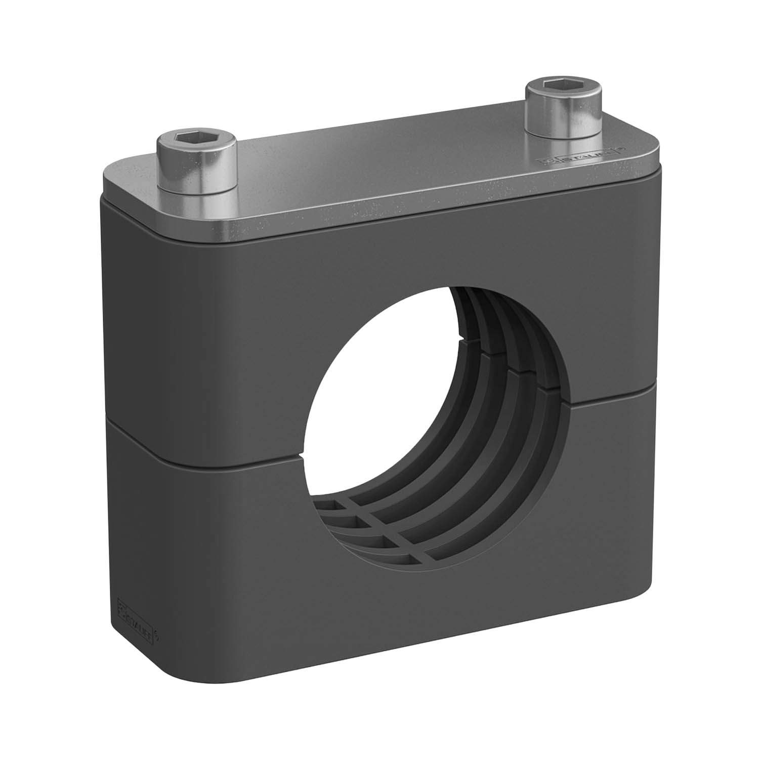 Stauff 1110005202. Clamp Assembly Standard Series Size 3 Ø19mm Polyamide W3 Cover Plate, Socket Cap Screw Profiled, with Initial Tension