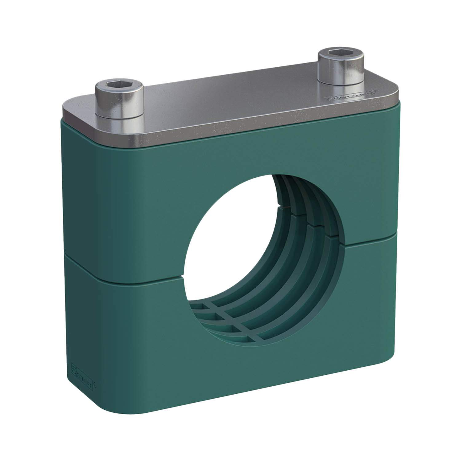 Stauff 1110007069. Clamp Assembly Standard Series Size 5 Ø42mm Polypropylene W3 Cover Plate, Socket Cap Screw Profiled, with Initial Tension