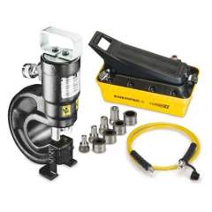 Enerpac STP35A, 35 Ton, Hydraulic Punch and Standard Die Set with Air Pump