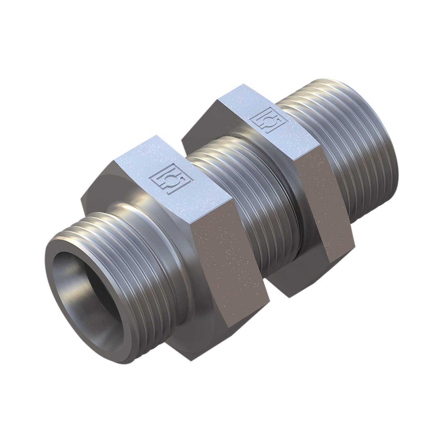 Stauff 6020000211. Gerade Schottverschraubung Baugröße:12S mit Sechskant Kontermutter Stahl, Zink/Nickel-beschichtet