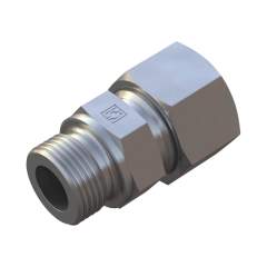 Stauff 6010000614. Straight Male Stud Fitting Size / Type: 10L M16x1,5, Metallic Sealing with Cutting Ring & Union Nut Steel, Zinc/Nickel-Plated