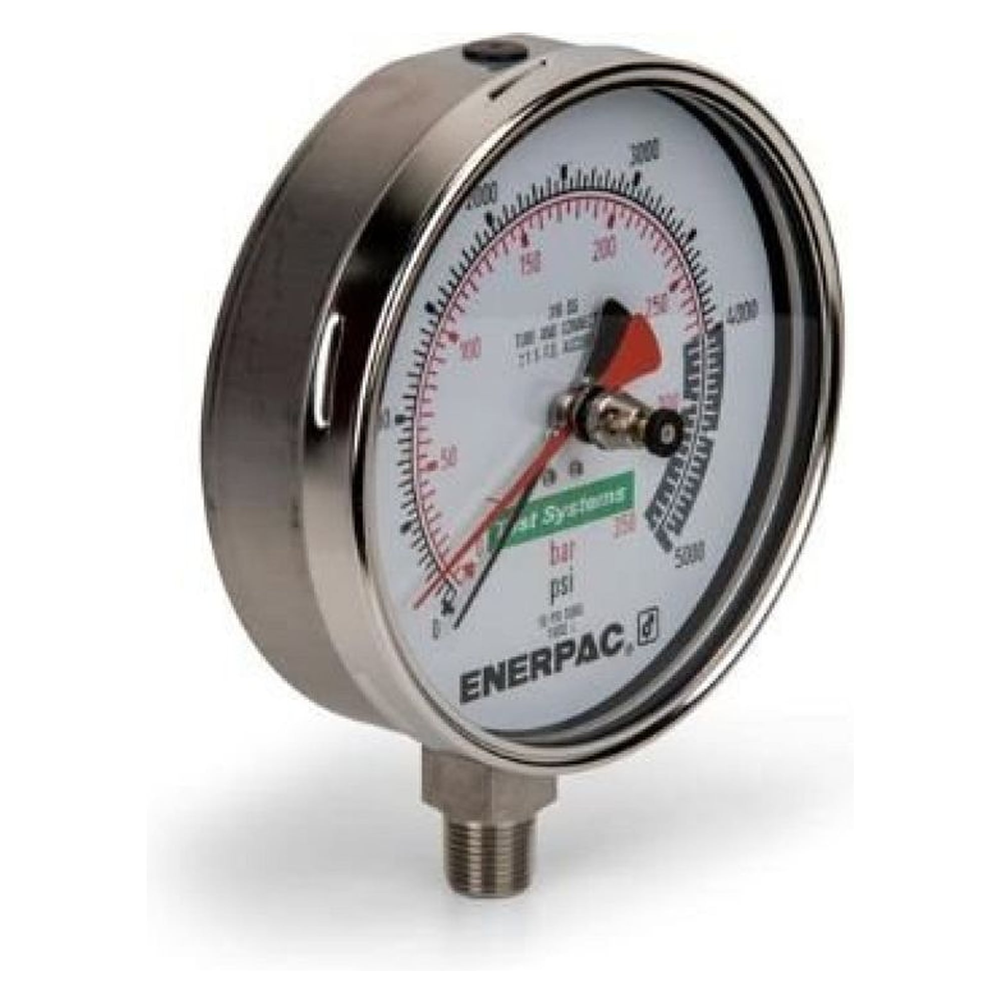 Prüfmanometer, 162 mm Skala, 316 Stahl, 350 bar - Enerpac T6002L