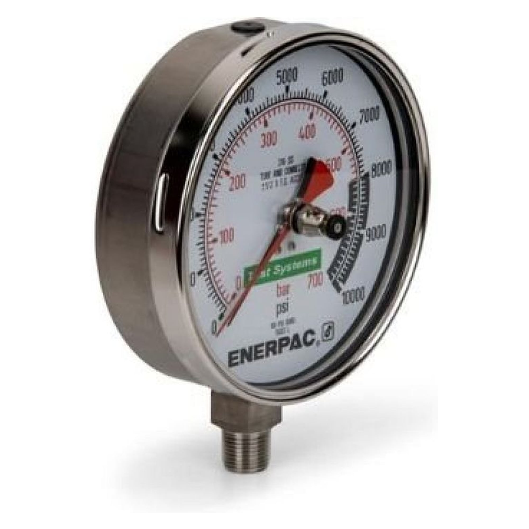 Prüfmanometer, 162 mm Skala, 316 Stahl, 700 bar - Enerpac T6003L