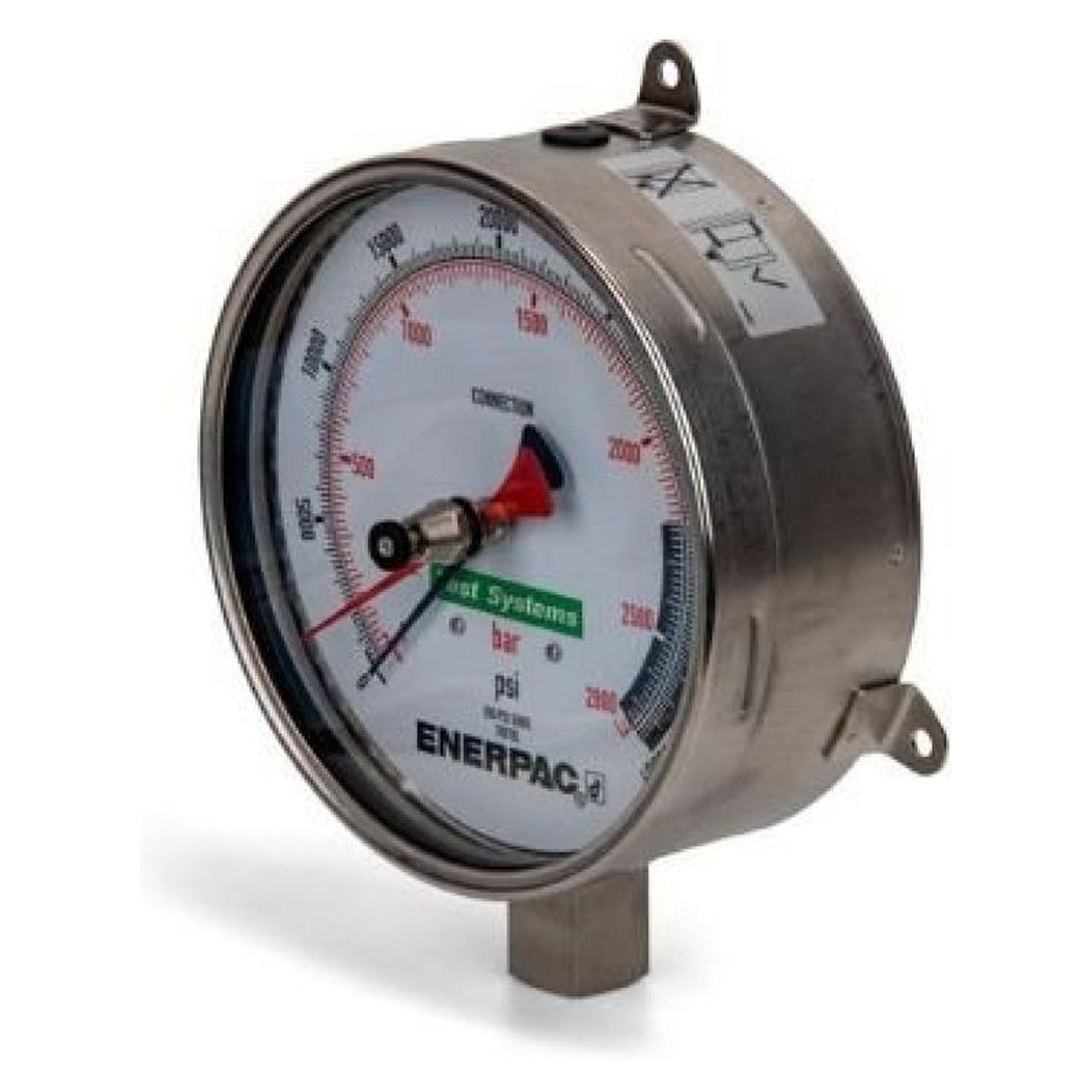 Test System Gauge, 192 mm Face, Stainless Steel, 2800 bar - Enerpac T6010L