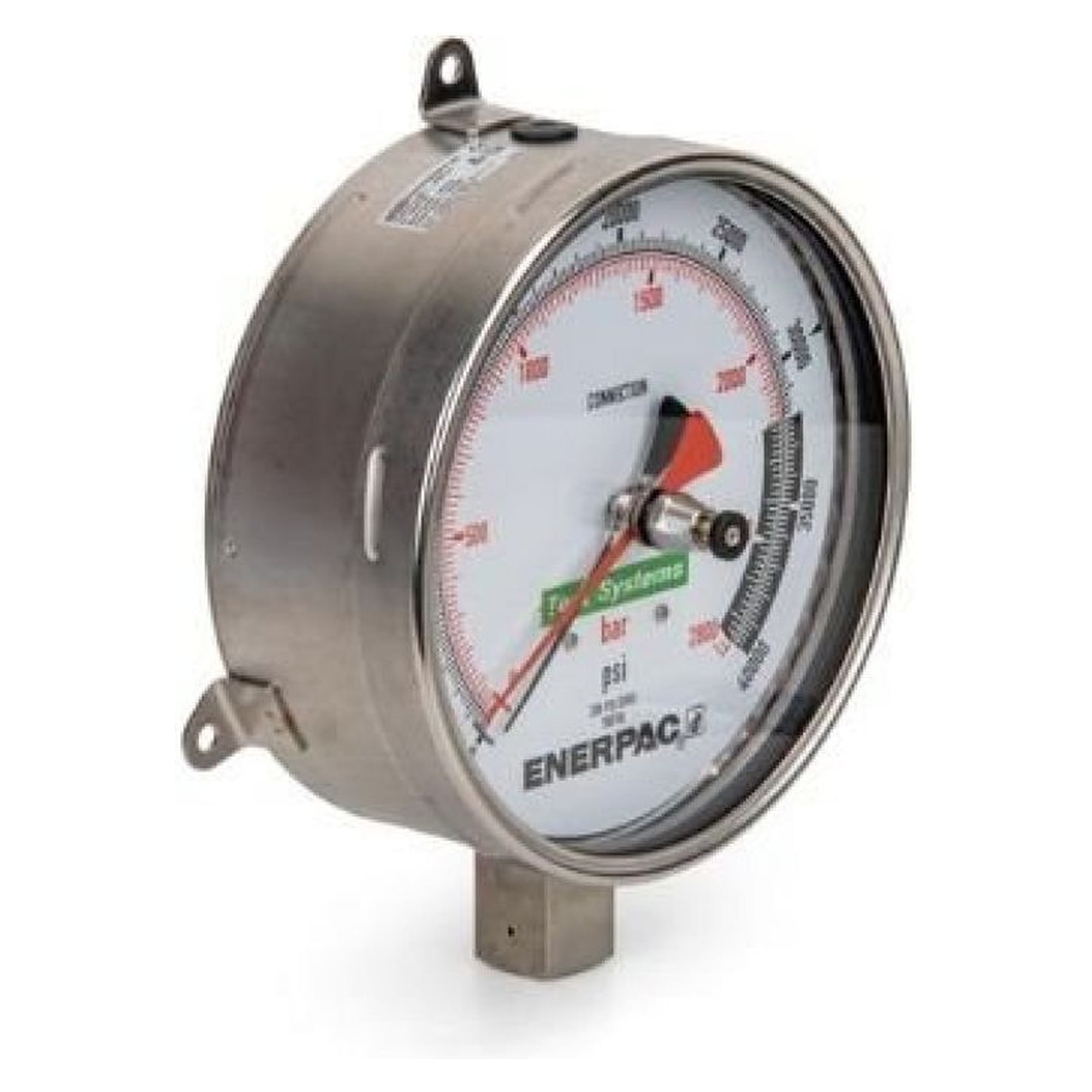 Prüfmanometer, 192 mm Skala, 403 Stahl, 2800 bar - Enerpac T6010L
