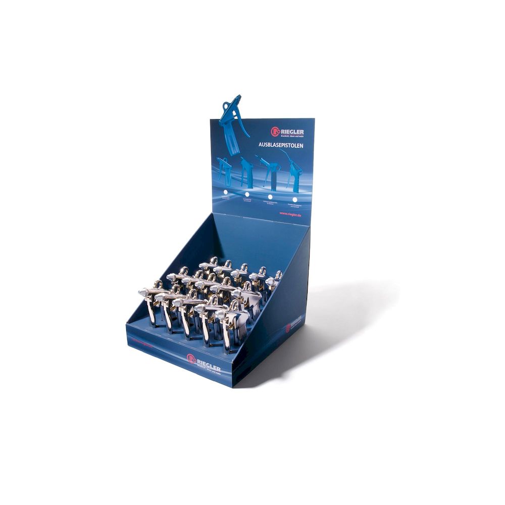 Riegler 114496.Counter display with 15 air guns standard design