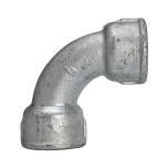 Riegler 112861. Bogen 2a, kurz, 90°, IG/IG, Rp 1 1/2, schw. Temperguss feuerverz.