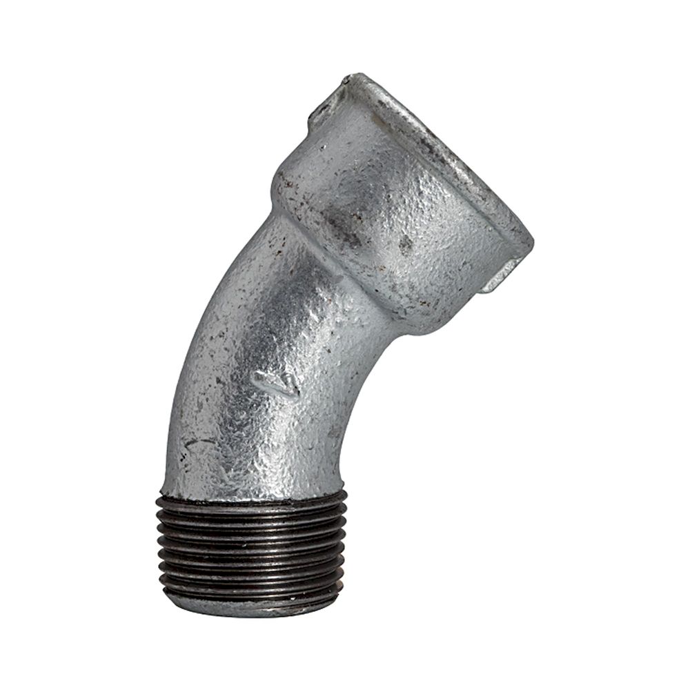 Riegler 112874.Elbow 40, 45°, IT/ET, Rp/R 1, black malleable cast iron