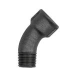 Riegler 133607.Elbow 40 45°, Rp 1 IT, R 1 ET black malleable iron fitting