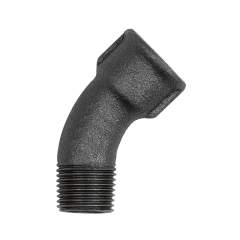Riegler 133605.Elbow 40 45°, Rp 1/2 IT,R 1/2 ET black malleable iron fitting