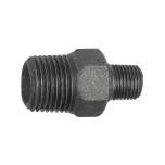 Riegler 133749. Doppelgew.nippel 245 red., R 3/8 a., R 1/4 a., Temperguss schwarz