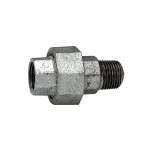 Riegler 113176. Verschraubung 331, IG/AG, Rp/R 1 1/2, schw. Temperguss feuerverz.