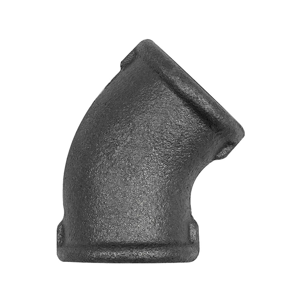 Riegler 133662.Bracket 120, 45° Rp21/2 IT,Rp21/2 IT black malleable iron fitting