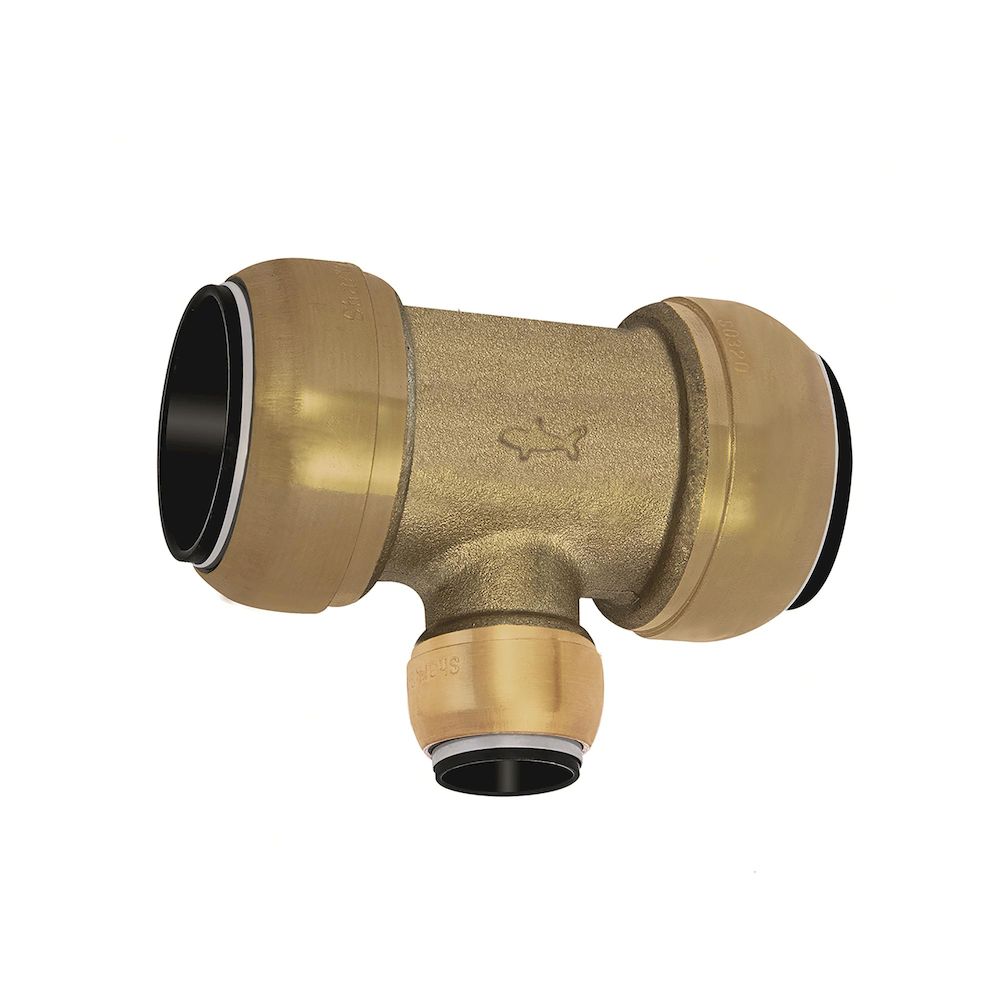 Riegler 117070.T-reducer connector, Brass, for pipe ø1 22 mm, for pipe ø2 15 mm