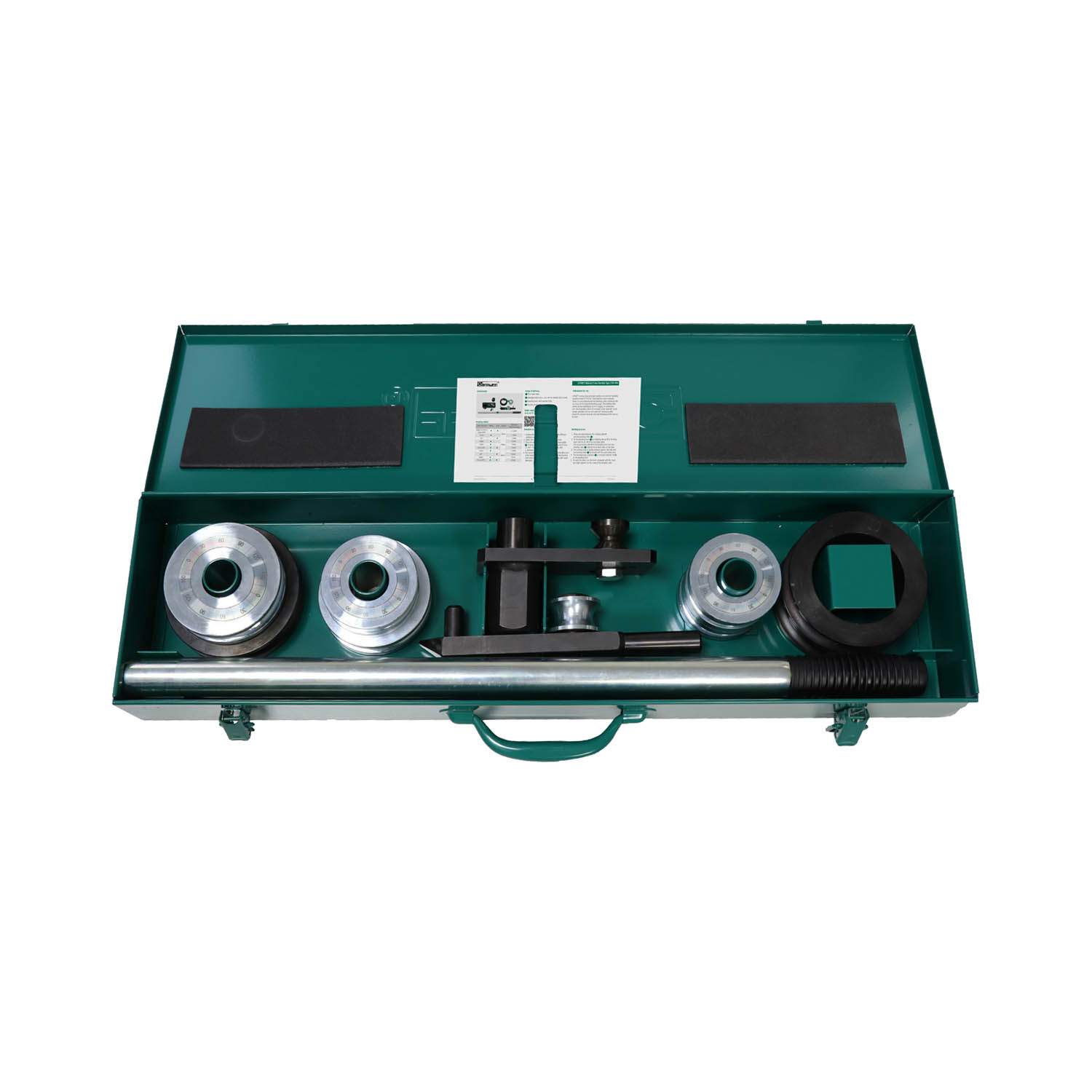 Stauff 6100135837. Manual Tube Bender in a High-Quality Steel Case for Imperial Tubes made of Steel and Stainless Steel with Diameters from 1/4 - 7/8 inch, Complete Set with 6 Bending Rollers and Accessories