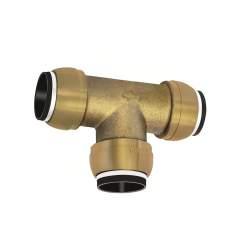 Riegler 117081.T-connection, Brass, »sharkbite«, for pipe exterior ø 15 mm