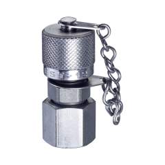 Stauff 1210026563. Messkupplung Stauff Test 12 mit 24° Dichtkegel / O-Ring leichte Baureihe 06L Metallschutzkappe NBR-Dichtung Stahl, Zink-Nickel