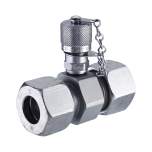 Stauff 1210026596. Test Coupling Stauff Test 12 with Port Connection Thread: 5/16-24 UNF Self Lock Metal Protective Cap NBR-Seal Steel, Zinc-Nickel